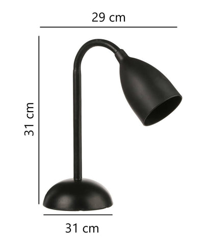 Lampa na biurko SILKY, 31 cm, kolor czarny