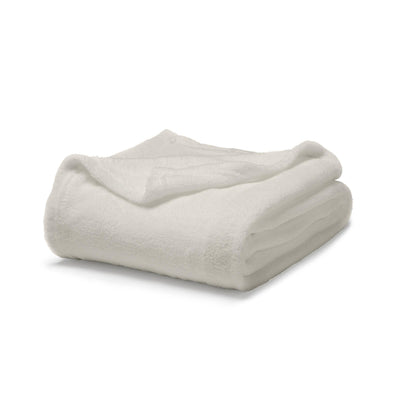 Koc pluszowy na łóżko, 180x220 cm, kolor biały, TODAY