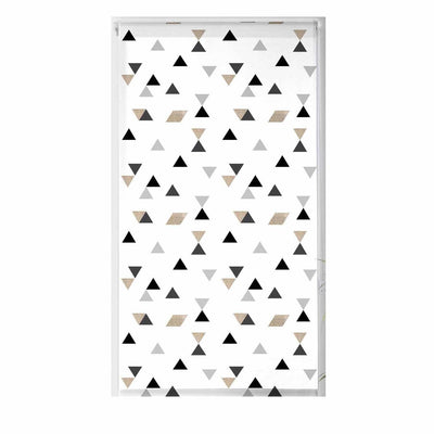 Roleta okienna bezinwazyjna, 60 x 180 cm, biała w trójkąty