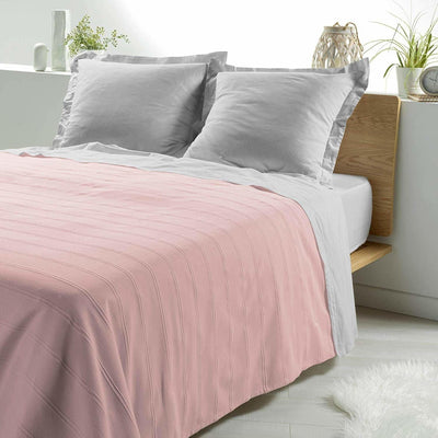 Narzuta na łóżko bawełniana SYMPHONIE, 180 x 220 cm, kolor jasnoróżowy