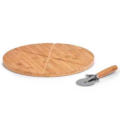 Deska do pizzy z nożykiem, Ø 32 cm, bambus, ZELLER