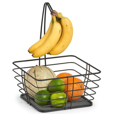 Kosz na owoce z uchwytem na banany, 26 x 26 x 36 cm, ZELLER
