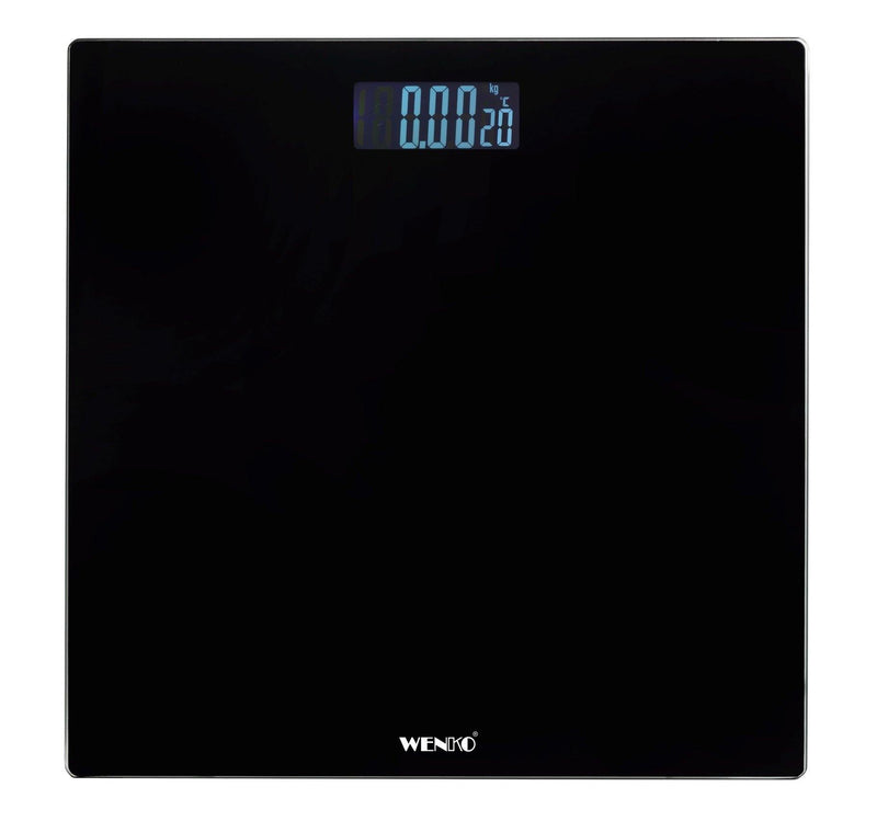 Waga łazienkowa LED, 28 x 28 cm, czarna, WENKO