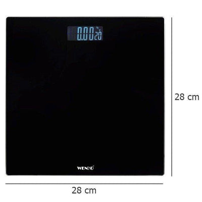 Waga łazienkowa LED, 28 x 28 cm, czarna, WENKO