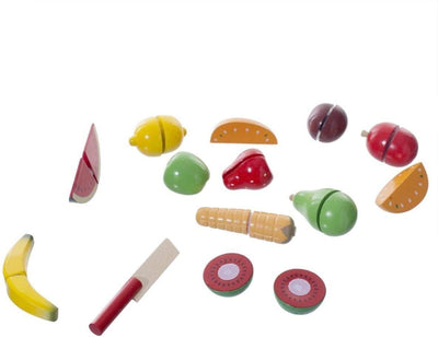 Zabawka dla dzieci KOSZYK z owocami i warzywami, 25,5 x 16 x 9 cm, z drewna