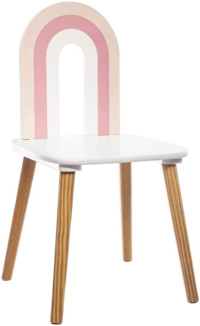 Krzesło dziecięce TĘCZA, biało-różowe
