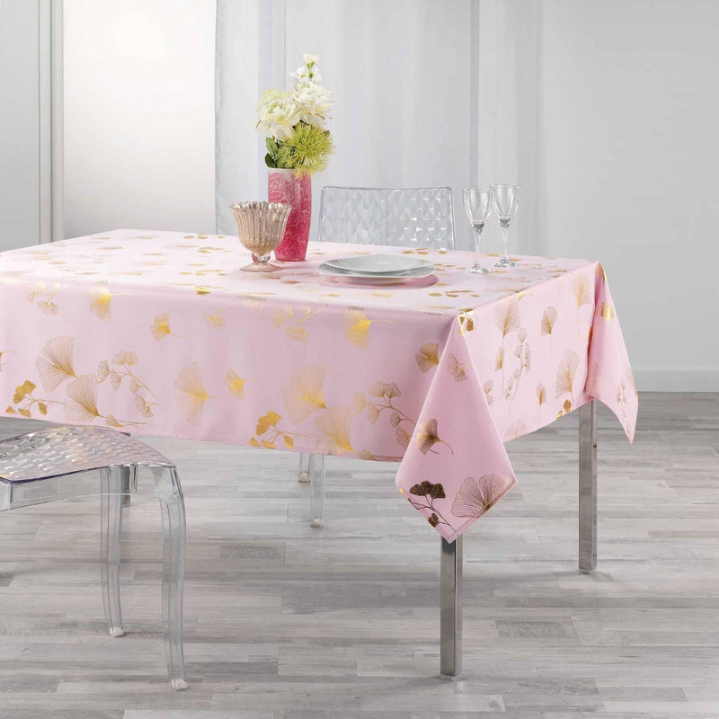 Obrus na stół prostokątny BLOOMY, 150 x 300 cm, różowy