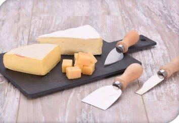 Deska do serów, 3 noże w zestawie, 30 x 17 cm