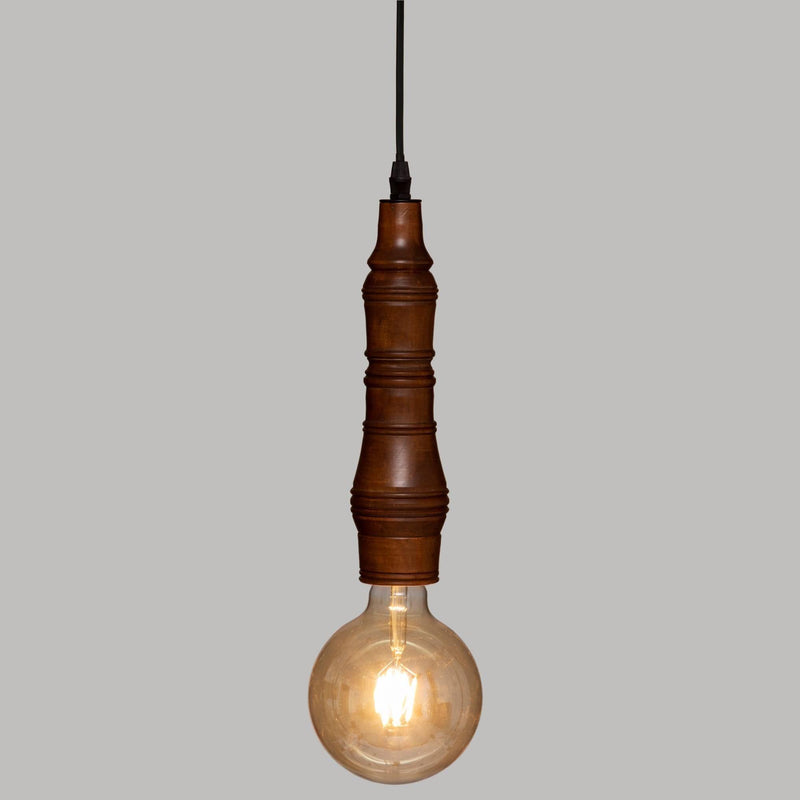 Lampa wisząca AVANA, Ø 7 cm, drewniana oprawa