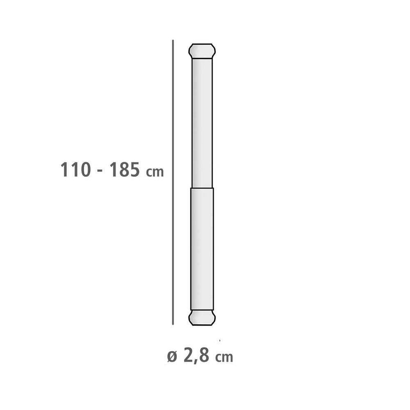 Teleskopowy drążek prysznicowy LUZ, Ø 2,8 cm, 110-185 cm, WENKO