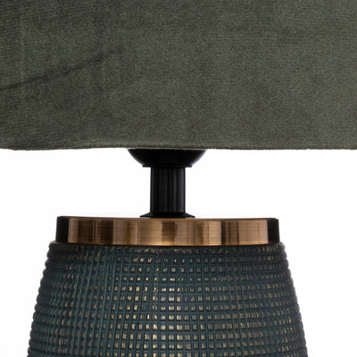 Lampka stołowa z welurowym abażurem, 43,5 cm