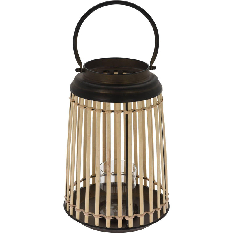 Lampion bambusowy z metalowym korpusem, Ø 24 x 32 cm