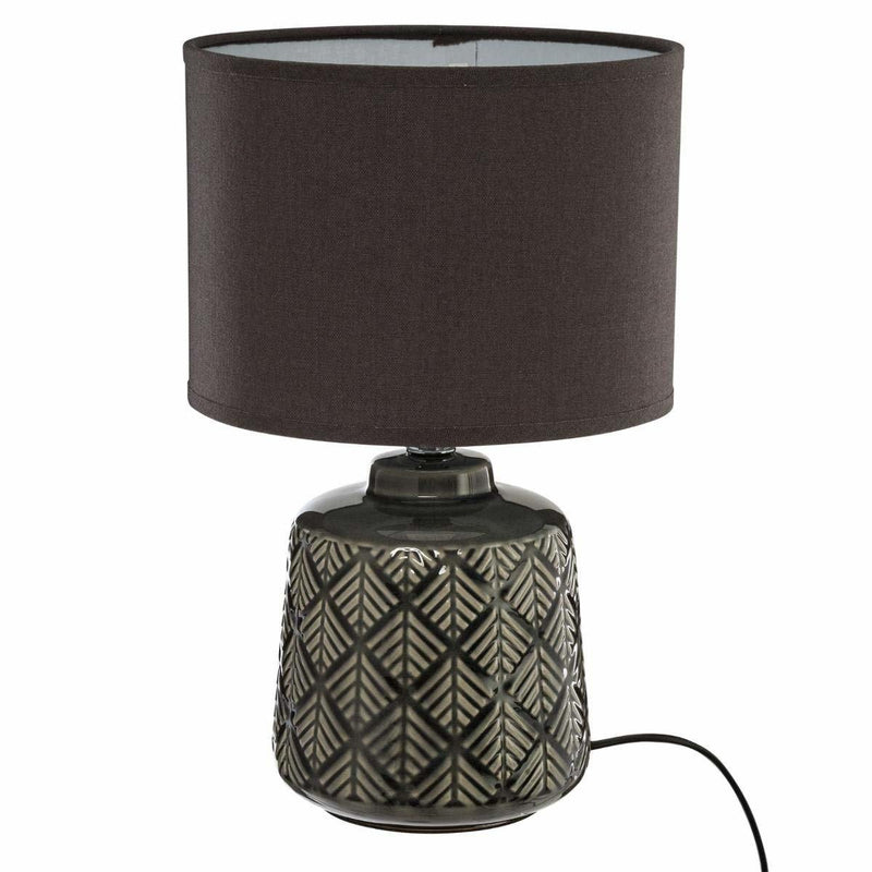 OUTLET Lampa stołowa z abażurem ILOU z ceramiczną podstawą, 35 cm