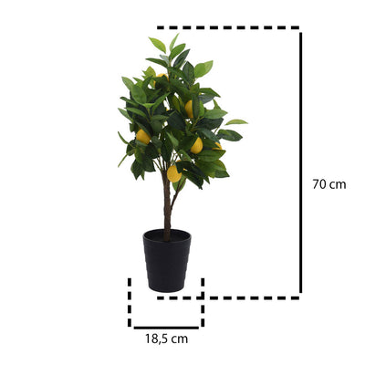 Sztuczna roślina doniczkowa, drzewko cytrynowe, 70 cm