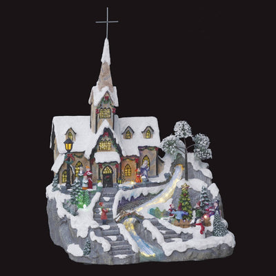 Szopka bożonarodzeniowa Kościół pod śniegiem