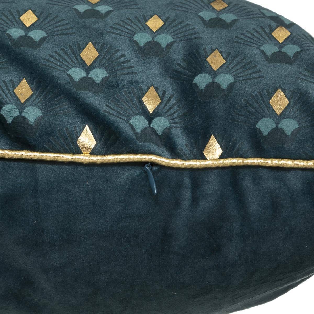 Podłużna poduszka ozdobna w morskim kolorze, poliester, 35 x 75 cm