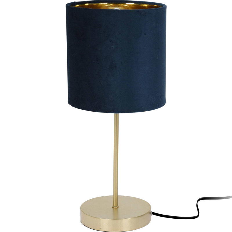 Lampa stołowa z welurowym abażurem, wys. 42 cm