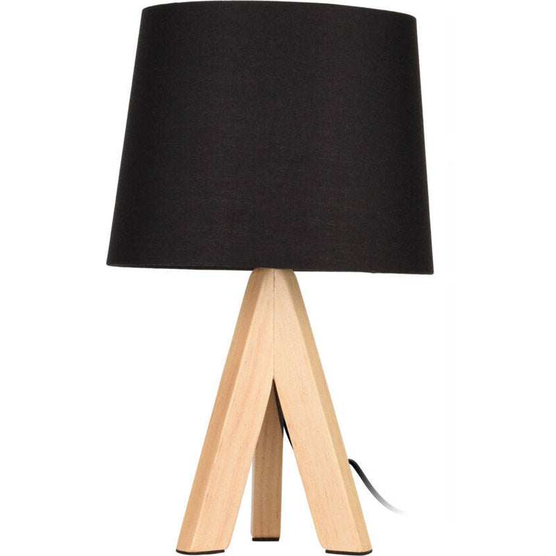 Lampa stojąca na drewnianych nogach, wys. 29 cm