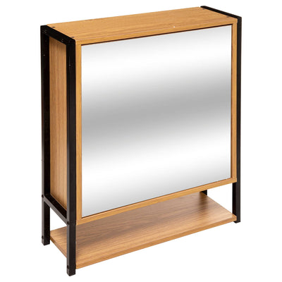 Szafka łazienkowa z lustrem i półką, 48 x 60 cm