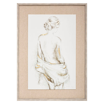 Plakat w ramie, motyw kobiecej sylwetki, 73 x 53 cm