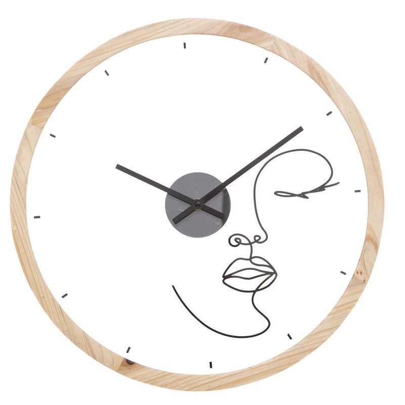 Zegar ścienny MILY, kobieca sylwetka, Ø 45 cm