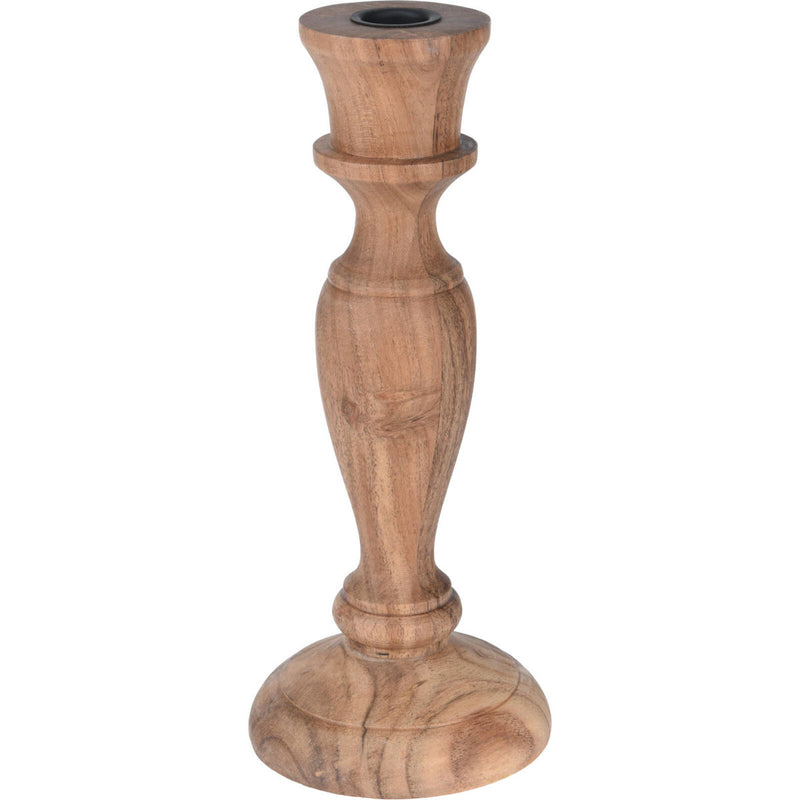 Świecznik drewniany, 25 cm, drewno akacjowe