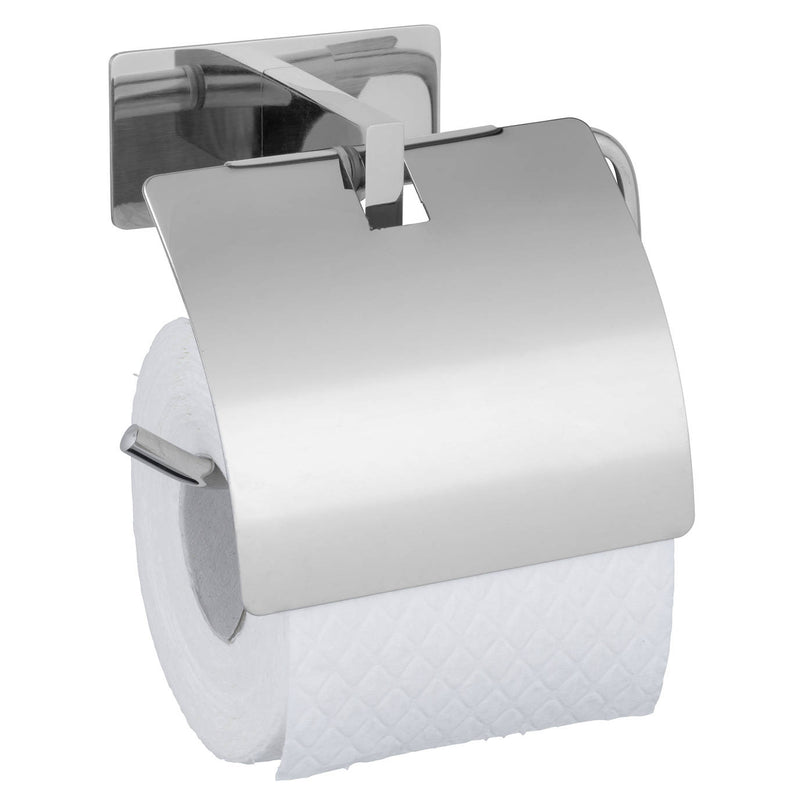 Uchwyt na papier toaletowy z klapką GENOVA, montaż bez wiercenia Turbo-Loc, WENKO