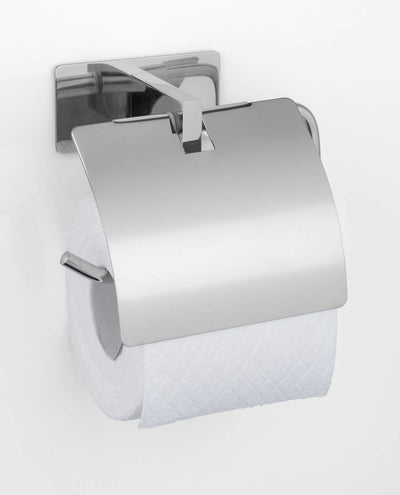 Uchwyt na papier toaletowy z klapką GENOVA, montaż bez wiercenia Turbo-Loc, WENKO
