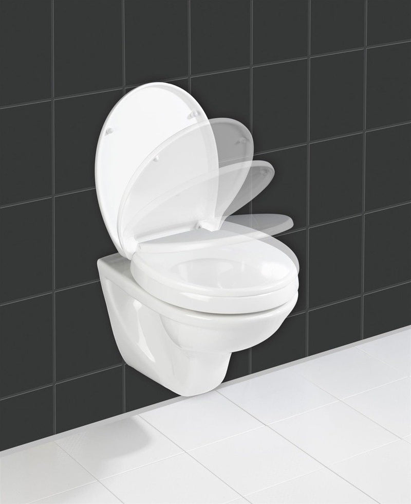 OUTLET Deska sedesowa wolnoopadająca SECURA Comfort WENKO, komfortowy sedes WC Duroplast Easy-Close