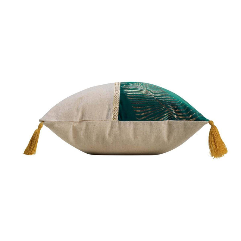 Poduszka dekoracyjna SABALY, welwet, pompony, 30 x 50 cm