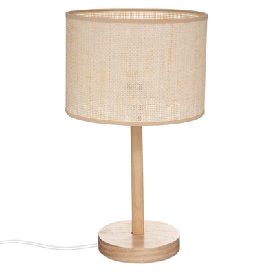 Lampa stołowa DELLA, drewniana podstawa, 42 cm