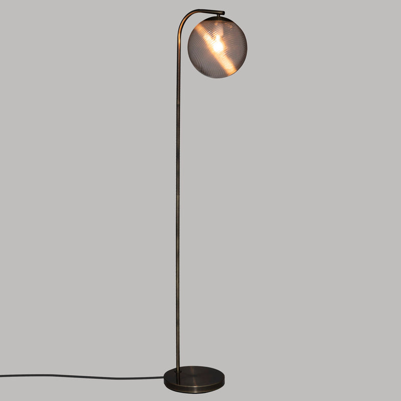 Lampa podłogowa z okrągłym kloszem NIGHT GOLD, 153 cm