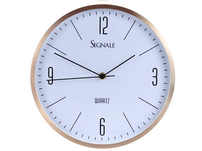 Okrągły zegar ścienny SEGNALE, aluminium, Ø 30 cm