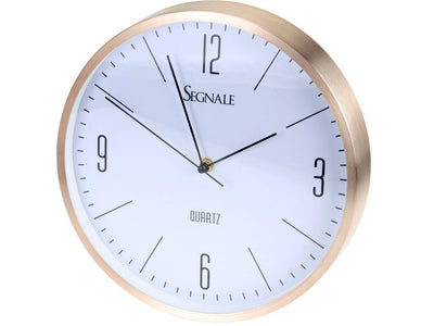 Okrągły zegar ścienny SEGNALE, aluminium, Ø 30 cm