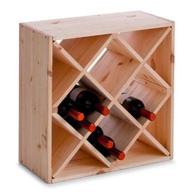 Drewniany stojak na wino, półka na wino na 12 butelek, ZELLER