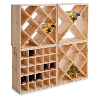 Drewniany stojak na wino, półka na wino na 12 butelek, ZELLER