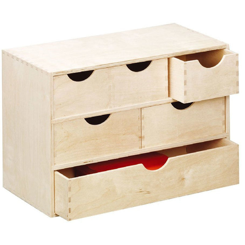 Pojemnik na drobiazgi, 6 szuflad, drewniany, ZELLER