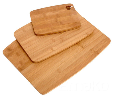 3 bambusowe deski do krojenia – komplet kuchenny
