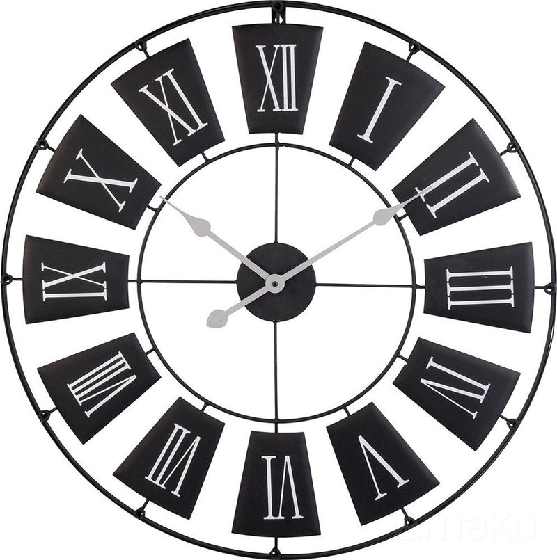 Metalowy zegar ścienny, Ø 70 cm