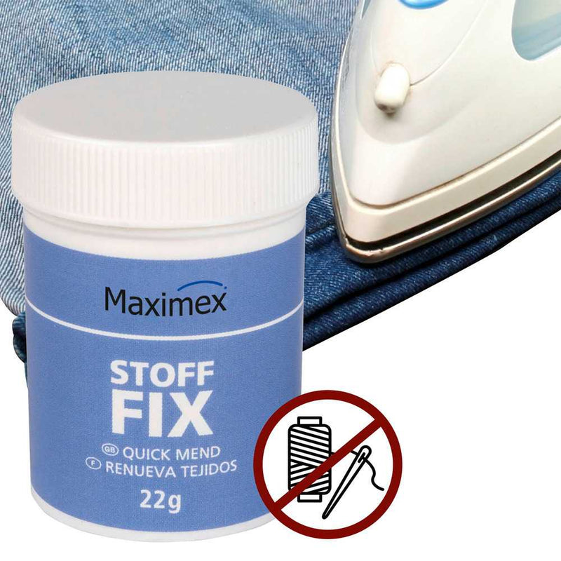 Klej w proszku do materiału, do szybkiej naprawy odzieży FABRIC-FIX, Maximex